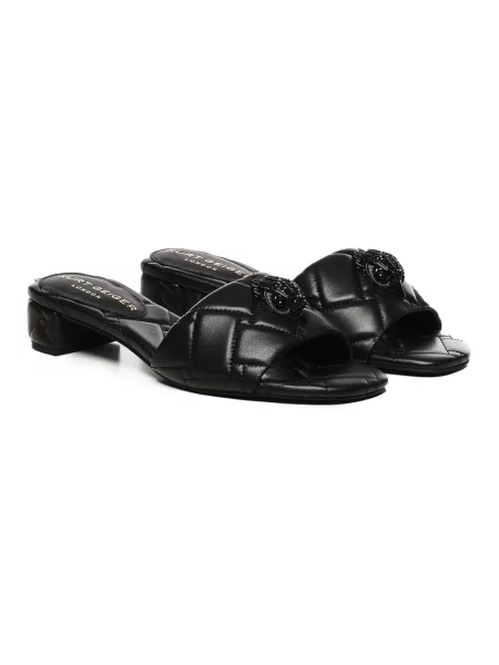 Klapki mules Kurt Geiger skórzane czarne
