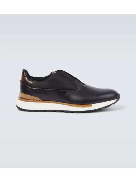 Usnjene tek tekaški copati Berluti črna