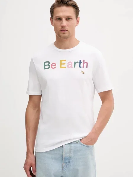 Тениска United Colors of Benetton с принт бяло