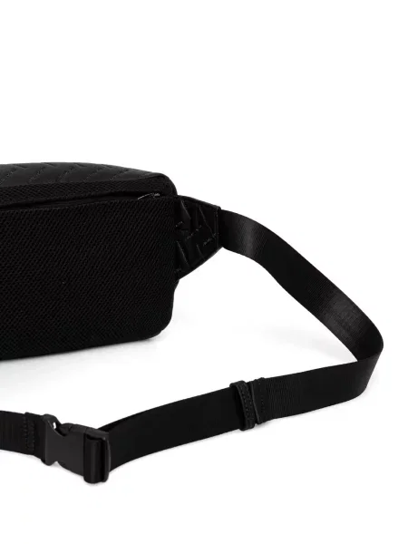 Matlasat curea Armani Exchange cu autograf negru