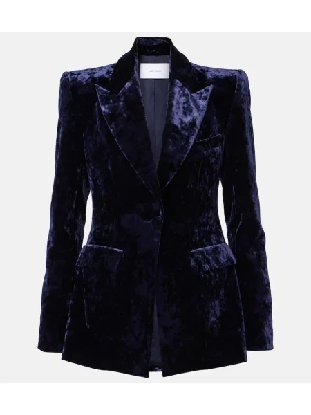 Sacou Alex Perry de catifea albastru