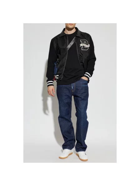 Kurtka bomber Dsquared2 wełniany czarny