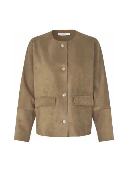 Długa kurtka Masai z długim rękawem brązowa