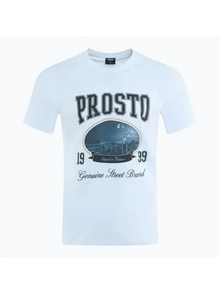 Tricou pentru bărbați PROSTO Twen white alb