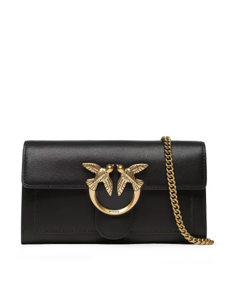 PINKO Pisemska torbica Love One zlata črna