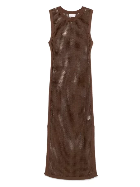 Sukienka midi Mc2 Saint Barth brązowa