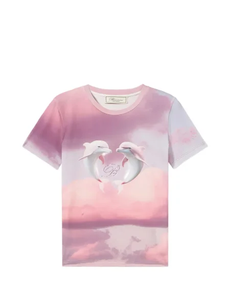 Tricou Blumarine cu imagine roz