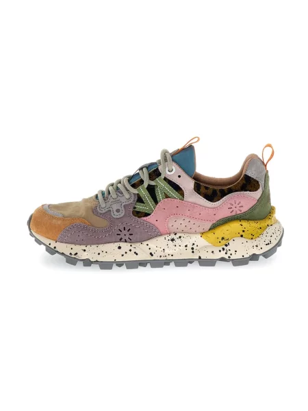 Sneakersy Flower Mountain zamszowe w kwiatki trekkingowe szare