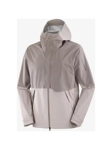Kurtka Salomon Outerpath Waterproof Pro z kapturem S beżowa