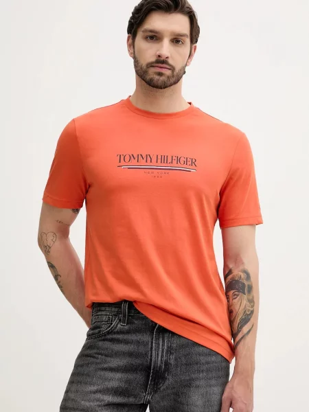 Tommy Hilfiger tričko oranžové