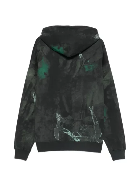 Lung hanorac cu glugă Off-white alb
