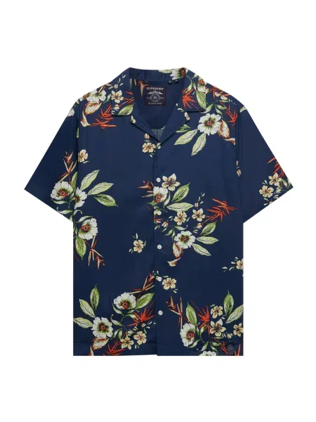 Superdry & Co Košile námořnická modř / světle / trávově zelená / svítivě oranžová žlutá