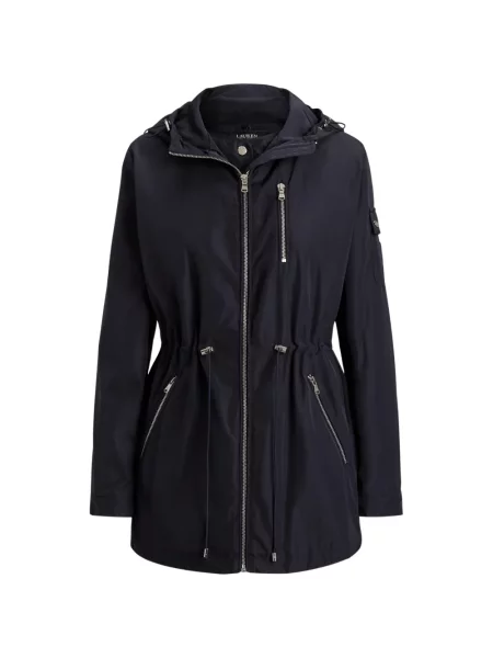 Geacă parka Lauren Ralph Lauren cu glugă albastru