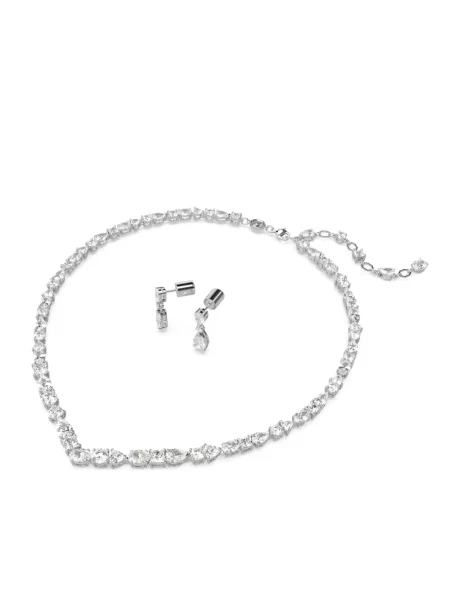 Naszyjnik Swarovski szary