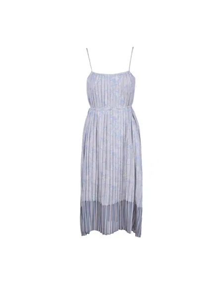 Sukienka Semicouture plisowana niebieska
