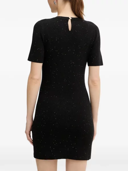 Stras rochie mini Morgan tricotate negru