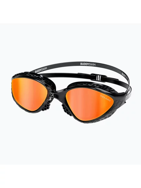 Okulary do pływania BuddySwim OzeanX Mirror black / orange czarne