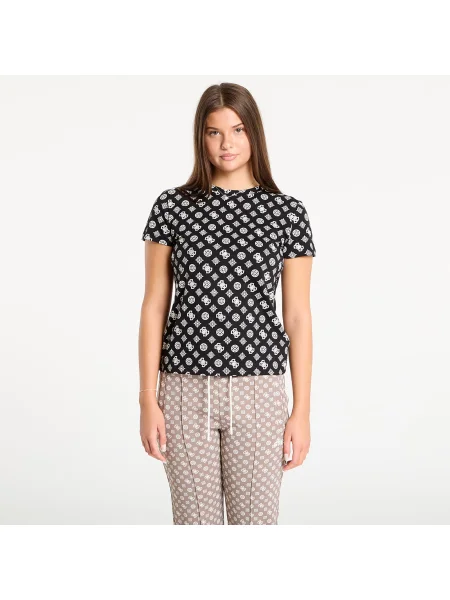 Μπλουζάκι GUESS Gloria Peony Ss T-Shirt Black L μαύρο