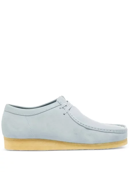 Pantofi Clarks Originals cu șireturi din piele de căprioară albastru