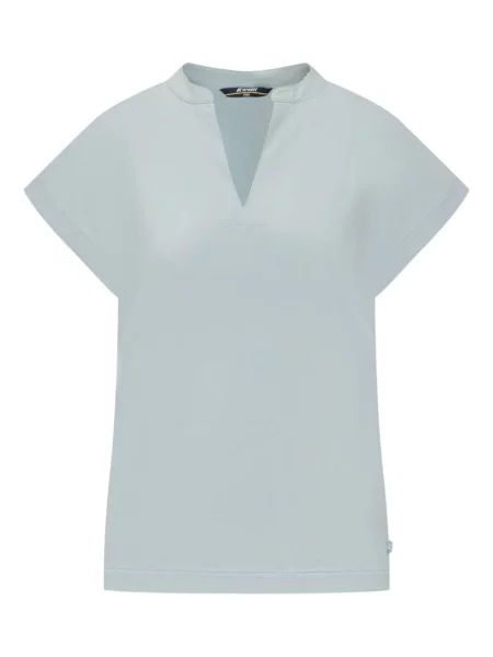 Koszulka K-way z dekoltem w serek niebieska