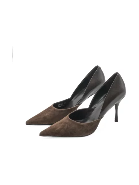 Czółenka Jeffrey Campbell zamszowa brązowa