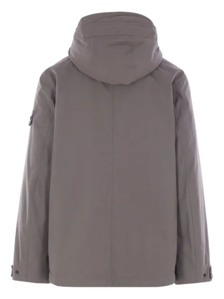 Bunda Stone Island s kapucí s kamínky šedá