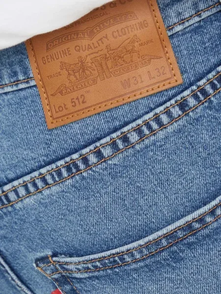 Карирани дънки straight leg Levi's® с шипове кафяво