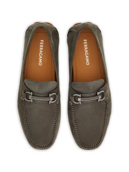 Loafersy Ferragamo sivá