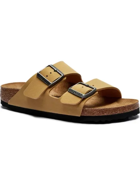 Șlapi Birkenstock din piele maro
