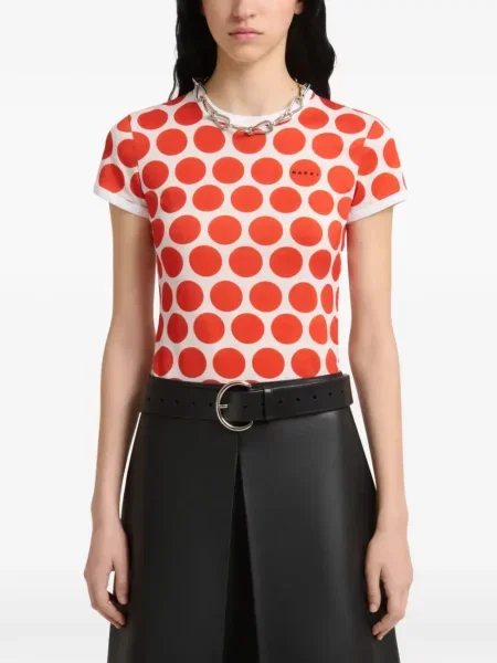 Tricou Marni cu imagine alb