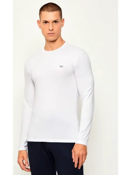 Tricou mânecă lungă Emporio Armani alb