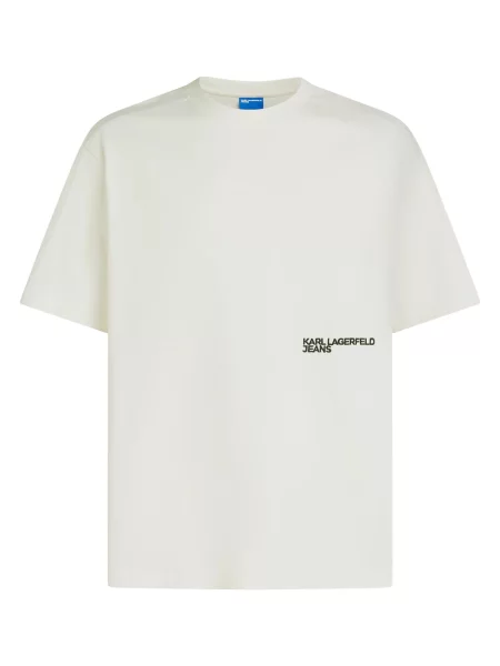 KARL LAGERFELD JEANS Tricou crem negru