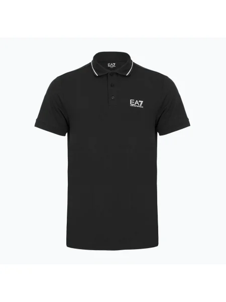 Koszulka polo o kroju regular fit z nadrukiem z logo Ea7 Emporio Armani czarna