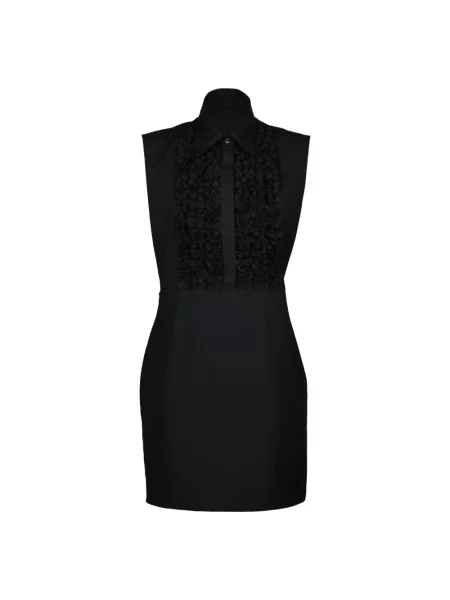 Sukienka Moschino z wysokim kołnierzem czarna