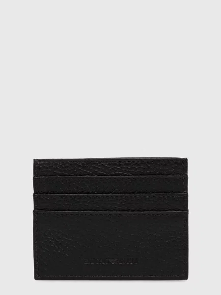 Portfel Emporio Armani z logo czarny