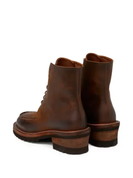 Botine Marsell cu șireturi din piele maro