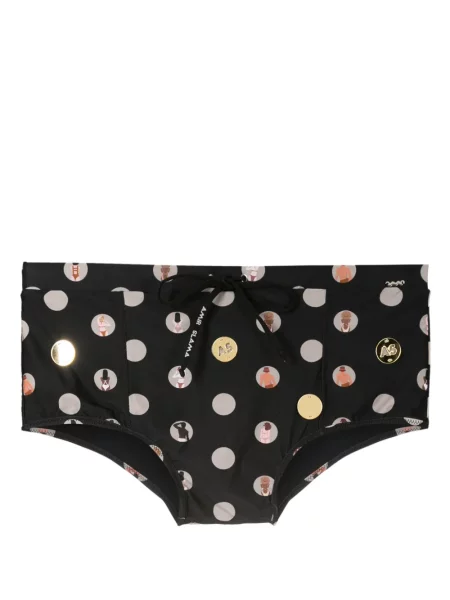 Slip de baie Amir Slama cu imagine negru