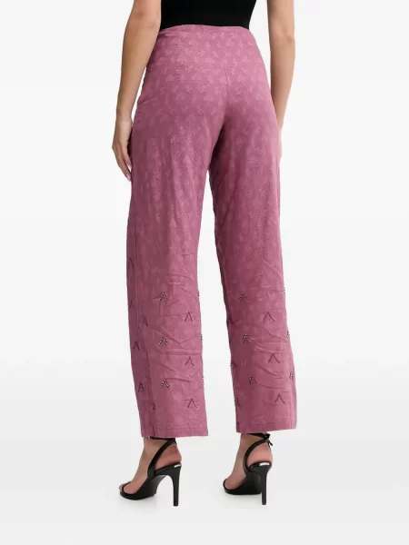 Spodnie Hoss Intropia z koralikami różowe