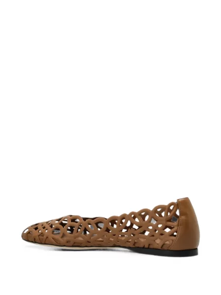 Balerini Loewe din piele maro