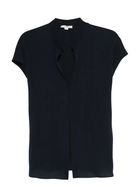 Bluză Vince cu decolteu în V scurtă albastru