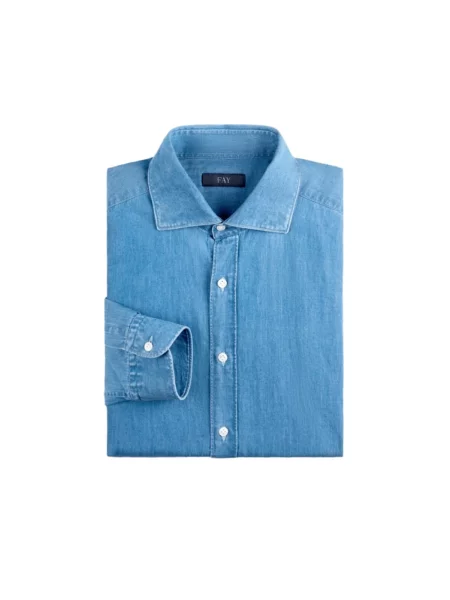Koszula dżinsowa Fay niebieska