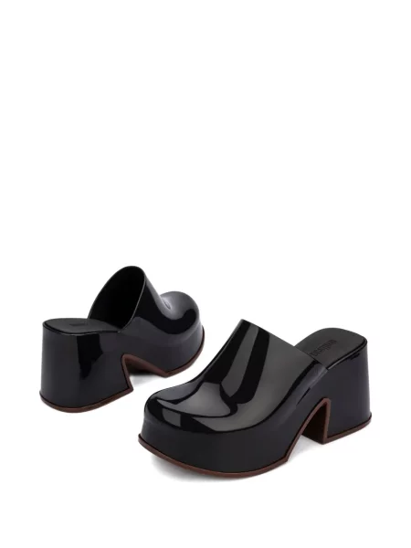 Papuci tip mules Melissa cu platformă negru