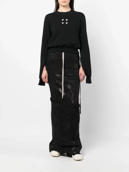 Zkrácená mikina Rick Owens černá