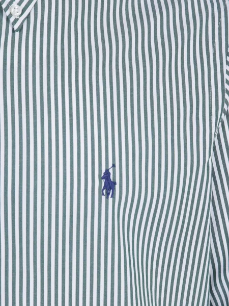 Cămașă Polo Ralph Lauren cu broderie cu dungi violet