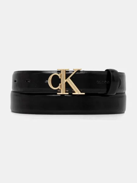 Calvin Klein pásek dámský kožený černý