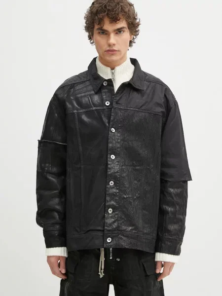 Rick Owens geaca Jumbo Worker de tranzitie oversize negru
