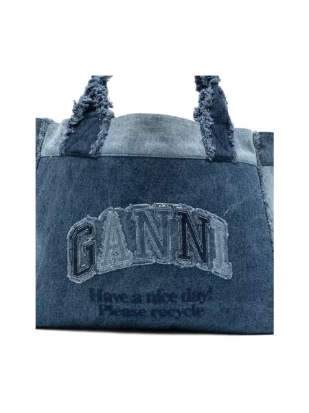 Shopperka Ganni niebieska