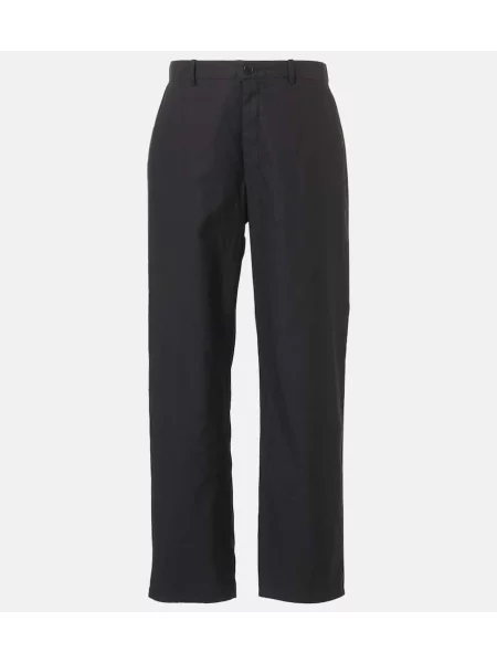 Pantaloni The Row din țesătură twill negru
