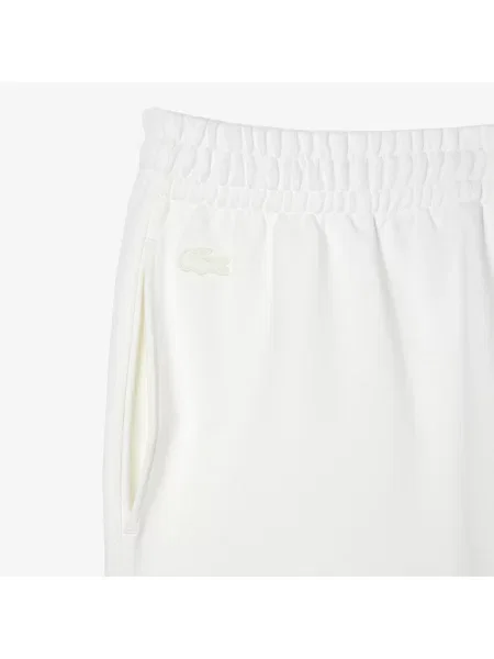 Lacoste Spodnie Dresowe X Netflix Z Nadrukiem Krokodylej Skóry białe