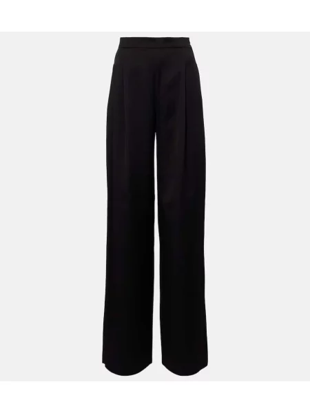 Pantaloni Max Mara cu talie înaltă negru